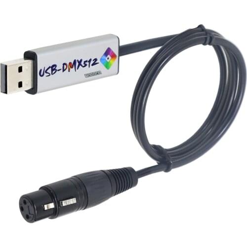 USB to DMX Interface Adapter Win10 PC USB DMX512 Controller Signal Conversion Dimmer For DJ Moving Head Laser Stage Light Effect