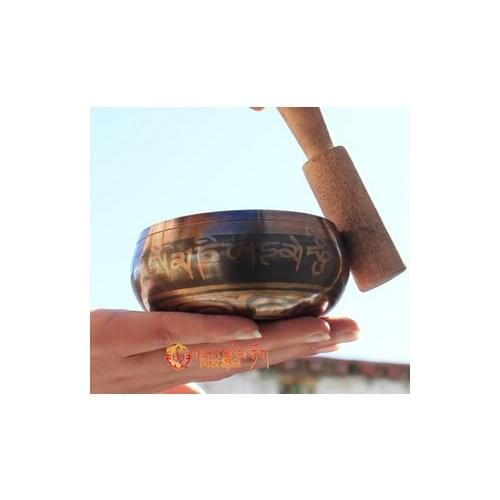 Yoga tibetano cuenco himalaya mano martillado CHAKRA buda de rueda del de de plata Craft wholesale factory Bronze Arts