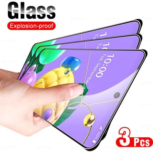 Glass For LG K52 3pcs scratch resistant screen protector for LG K52 K 52 lmk520 lm-k520 HD full cover tempered protective glass