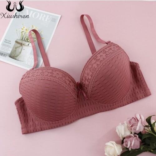 Xiushiren Plus Size Women Bra 42-48 C D E Cup Underwear No-padding Brassiere Comfort Female Lingerie with Convertible Straps