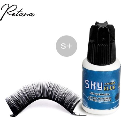 1-2s Drying Time Korea S+ Used For Eyelash Extension Adhesive Black Hat False Eyelash Glue 10g Non-Irritating And Odorless Tool
