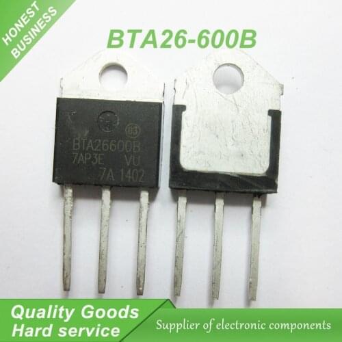 10pcs BTA26-600B BTA26600B BTA26-600 BTA26600 TO-3P Triacs 25 Amp 600 Volt new original