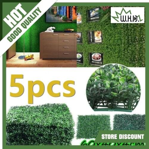 5PCS 40x60cm Artificial Grass Lawn Greenery Panel Decor Wall Decor Door Shop Image Backdrop-Real Touch Lawns