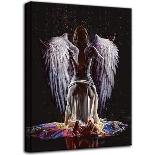 Abstract Sexy Angel Wing DIY Diamond Painting square drill diamond Embroidery Cross Stitch Rhinestone Mosaic Beauty Decorative