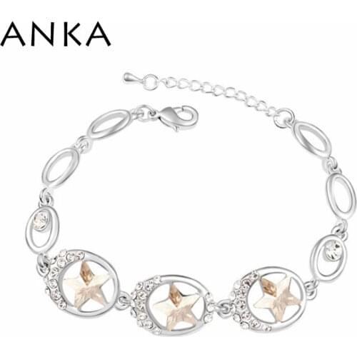 2020 Promotion Sale Bracelets & Bangles Loom Band Unique Chain Crystal Dangle Bracelet Main Stone Crystals from Austria #105608