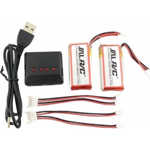 2PCS 7.4V 450mAh Battery + Charger for UDI U919A U845A U945A RC Quadcopter Spare Parts Accessories