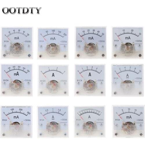 OOTDTY Class 2.5 Accuracy DC 100uA 20mA 30mA 500mA 0-1A 2A 3A 5A 10A 15A 20A 30A Ampere Analog Panel Meter Ammeter 91C4