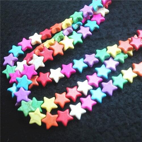 40PCS Turquoise Beads New Stone Accessories Size 12MM Five Star Shape DIY Decoration Items Free Shipping Wholesale Price