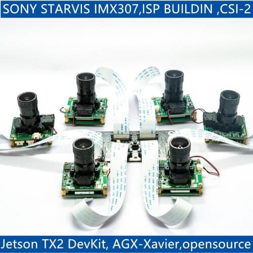 CS-TX2-XAVIER-nCAM-IMX307 for Jetson TX2 Devkit and Xavier, IMX307 MIPI CSI-2 2MP Star Light ISP Camera Module