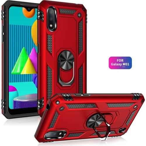 For Samsung M01 Case Magnet Car Ring Stand Holder Cover for Samsung Galaxy M01 M 01 SM-M015F/DS 5.7'' Coque funda capa