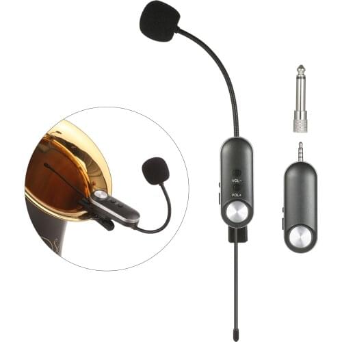 UHF Headset Wireless Microphone Omni-directional Microphone Wireless Instrument Microphone System Receiver & Transmitter