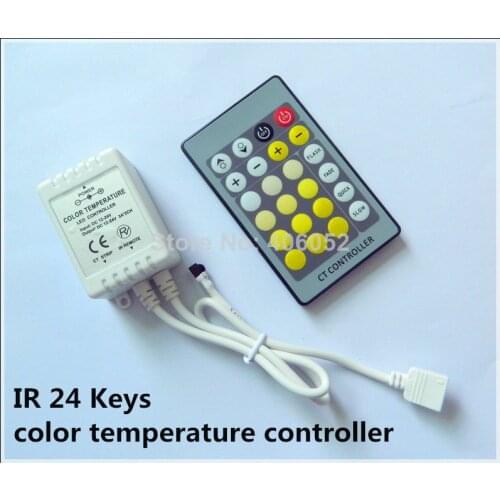 10pcs/lot 24key IR Led Controller Color Temperature Control Led Strip 12V DC 10 Common Anode