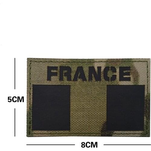 3D Hot Sale France Infrared IR Badge Military Identification Chapter Tactics Morale Chapter Denim Jacket Clothes Armband Patch