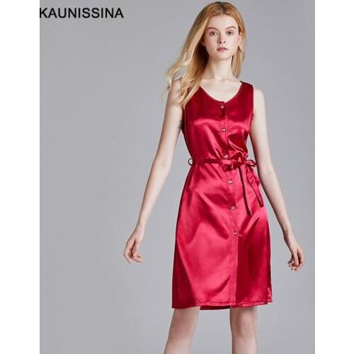 Женские шелковые ночные сорочки KAUNISSINA China At AliExpress