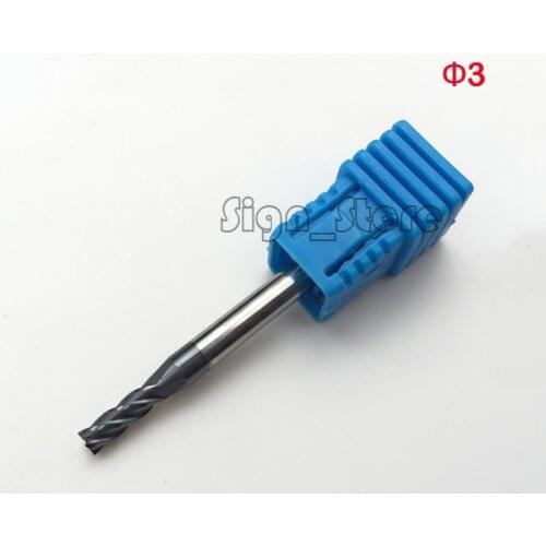 5pcs/set HRC55 Carbide End Mill 4 Flutes CNC Tool Diameter 3mm Flute Milling Cutter Router Bit CNC mill Drill Bit 4*3*8mm L=50mm
