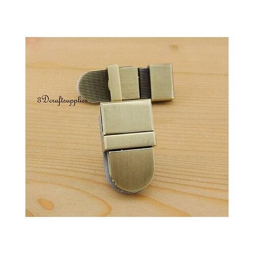 Purse lock wallet Thumb latch tongue clasp anti bronze 1 inch X 1 1/2 inch N5