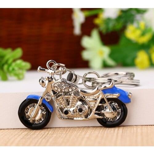 FIMAODZ Cool Motorcycle Keychain Cute Crystal Bus Car Model Fashion Metal Key Chain Ring Best Gift for Men Women Boyfriend Gift