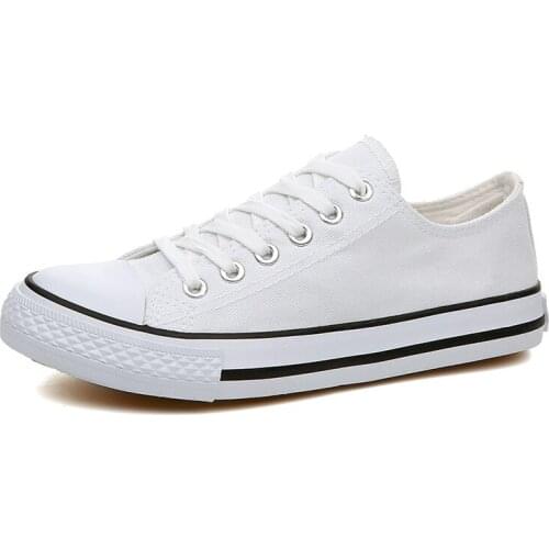 Cool 2020 Spring Autumn Flats Men Women White Footwear Shoes Woman Girl Lace Up Black Tennis Shoes For Women Couple Casual Shoes