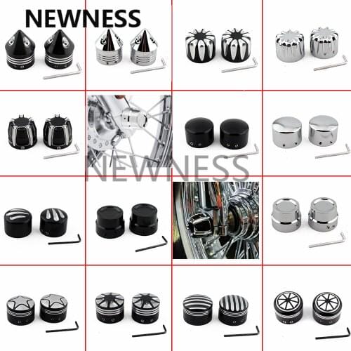 Motorcycle Front Axle Nut Covers Cap Bolt Aluminum For Harley Sportster Touring Softail Dyna VRSC Fat Bob Wide Glide XL883 1200