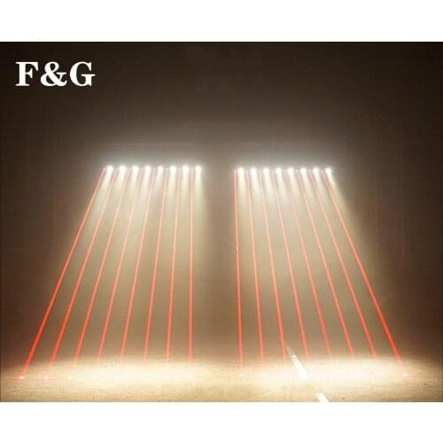 Dj Red Laser Light 8 Eyes Lyre Wash Moving Head Disco Laser Effect Shows With Amber Single Color Beam For Stage Club Bar Party