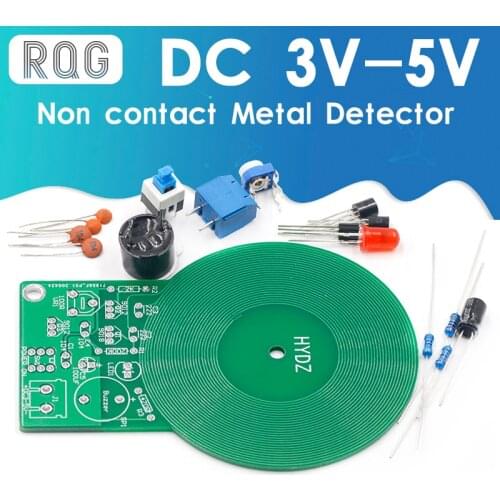 Metal Detector Electronic DC 3V-5V 60mm Non-contact Sensor Board Module Electronic Part Metal Detector With Battery Case DIY Kit