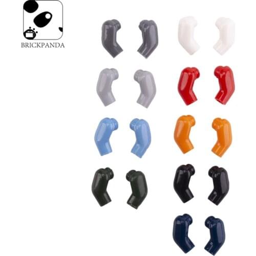 MOC 9pcs City Minifigs Solid color Arm Small Particle Building Blocks Multicolor Accessories DIY Enlighten Brick Kid Toys Gift