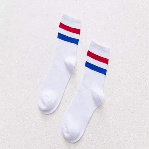 New Cotton Original Cebu Gao Gang Womens Sox Two bars, socks, mixed colors 704