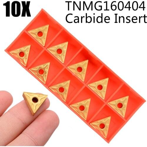 10pcs/set New TNMG160404 CNC Carbide Inserts Blades For Lathe Turning Boring Tool