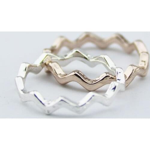Wholesale 30pcs/lot Minimalist Band Wave Ring Simple Zip Fashion Rings Knuckle Rings For Women Girls Can Mix Color
