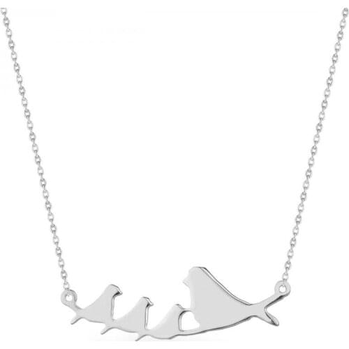 Birds Nest Style Personalized Silver Women Necklaces Animal Style Pendant Women Thin Silver Chain Solid 925 Sterling Silver