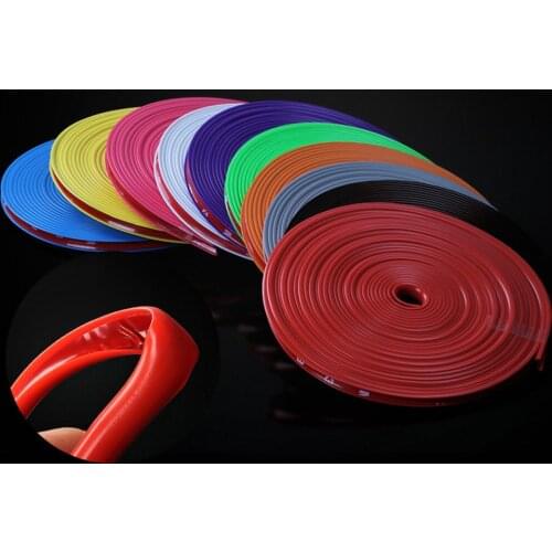 8M Car Vehicle Wheel Rims Protector Trim Strip Decor Rubber Strip Moulding Car Styling Decoration Stickers Tire Guard Line