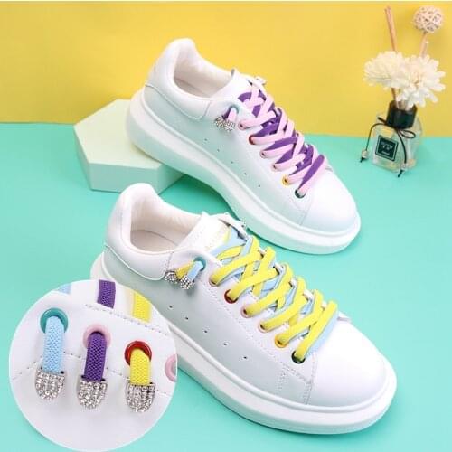 Diamond Metal Shoelace Tips Head No Tie Shoelaces Accessories DIY For Men And Women Kids Sneaker Metal Lace Lock Buckle Kits