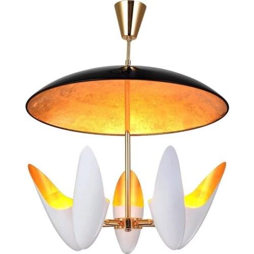 Modern minimalist style white 5 heads pendant lamps industrial restaurants villas clothing stores art pendant light ZA8123