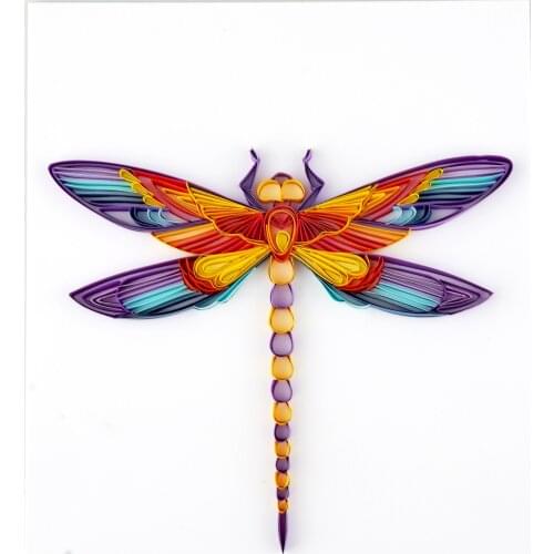 UNIQUILLING 3D Dragonfly Quilling Paper Filigree Paintings Wall Decor DIY Quilling Paper Crafts Gifts DIY Quilling Paper Tools