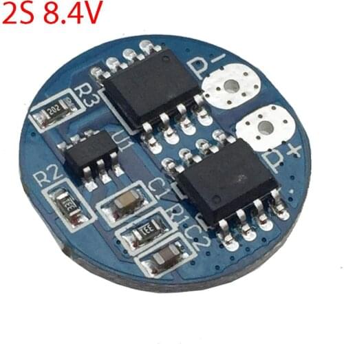 2S 8.4V lithium battery protection board Round overcharge and over discharge protection 5A working current