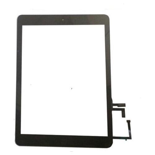 10pcs For IPad 5 Air 1 A1474 A1475 A1476 Touch Screen Digitizer Front Glass Display Touch Panel With Home Button + Adhesive
