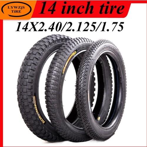 14x1.75/2.125/2.40 Childrens Bicycle Inner Tube Outer Tire 14 Inch Baby Carriage Tyre Wheel Parts