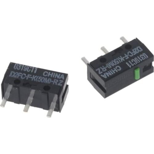 2Pcs Original Mouse Micro Switch D2FC-F-K(50M)-RZ Green Dot 50 Millions click lifetime for razer