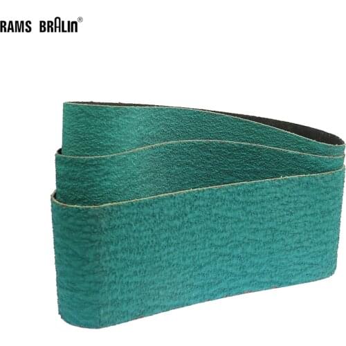 6 pieces 75*457mm Zirconia Alumina 577F 40# 60# 80# Sanding Belt for Hard Metal Grinding