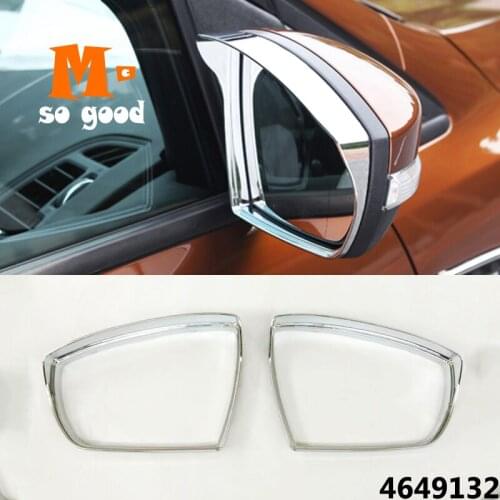 ABS Chrome For Ford C-MAX Car Rearview Mirror Block Rain Eyebrow Sticker Cover Trim-Car Exterior Styling Accessories 2016 2017