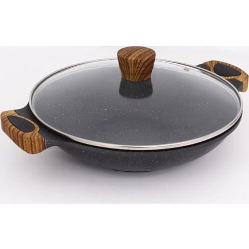 Non stick pot Chinese style retro frying pan hotpot cookware shabu hot pot and grill