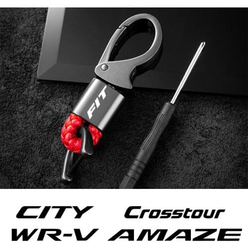 Car key chain For Honda AMAZE BRIO BR-V CITY CROSSTOUR FIT MODULO MUGEN PASSPORT SI STEPWGN STREAM waist leather car keychain