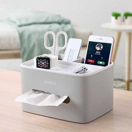 Ecoco napkin holder home living room room restaurant creative cute simple multifunctional remote control storage tissue box