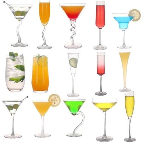 Cocktail Glass Cup Wine Glasses For Beer Juice Whiskey Boron Martini Wine Cup Drinking Bar Night Club Halloween Party Wedding