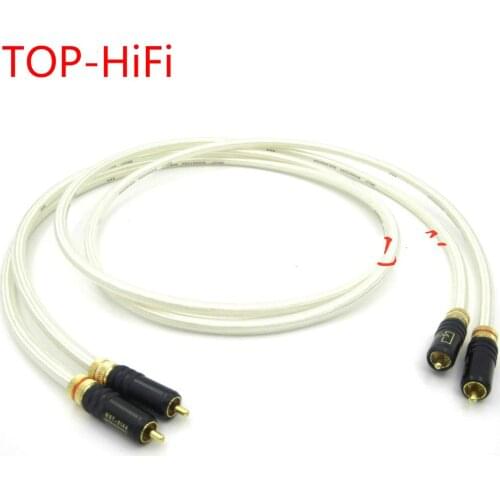 TOP-HiFi WBT-0144 Gold Plated RCA Plug QED Signature OFC Silver-Plated Audio Amplifier CD Player Interconnect RCA Cable
