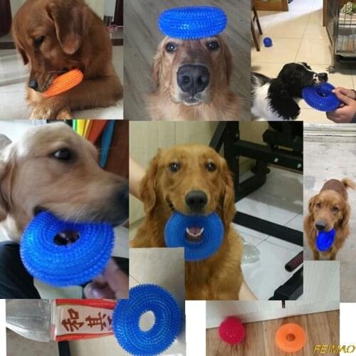 Bite-resistant vocal toy ball large dog golden retriever with thorn tpr dog toy clean teeth molar dog toy