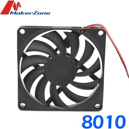 8010 12V Cooling Fan Brushless for Reprap3D Printer Parts DC Cooler 80 x 80 x 10mm Plastic Fan