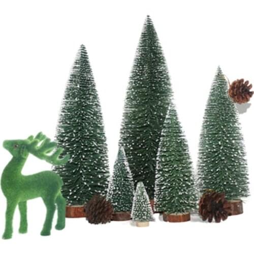 Christmas Tree Small Pine Tree Mini Trees Placed In The Desktop Home Decor Christmas New year Decoration Kids Gifts DIY