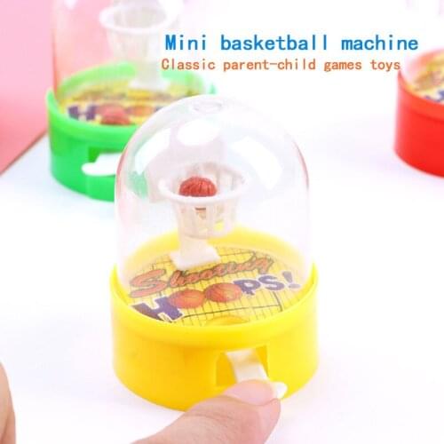 10 pcs Cute Mini Basketball Machine Handheld Finger Ball Reduce Shooting Puzzle Children Toys Gift for Kids Fans Club