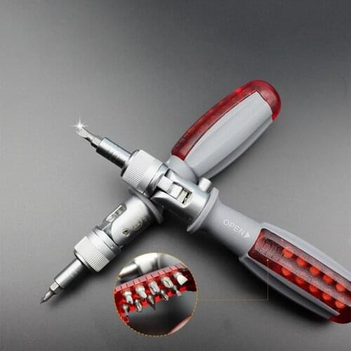 180 Degree Multifunction Ratchet Screwdriver 1/4 Inch Inside Hexagon Adjustable Angle Mini Rapid Ratchet Screwdriver